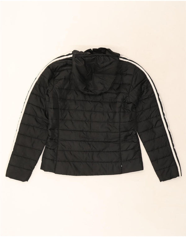 Женская утепленная куртка Adidas UK 12, средний черный полиэстер