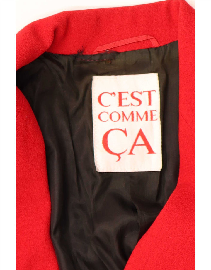 Женский пиджак на 2 пуговицах C'est Comme UK 14, средний красный