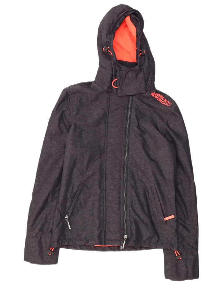 Женская ветровка с капюшоном Superdry UK 10, маленькая серая