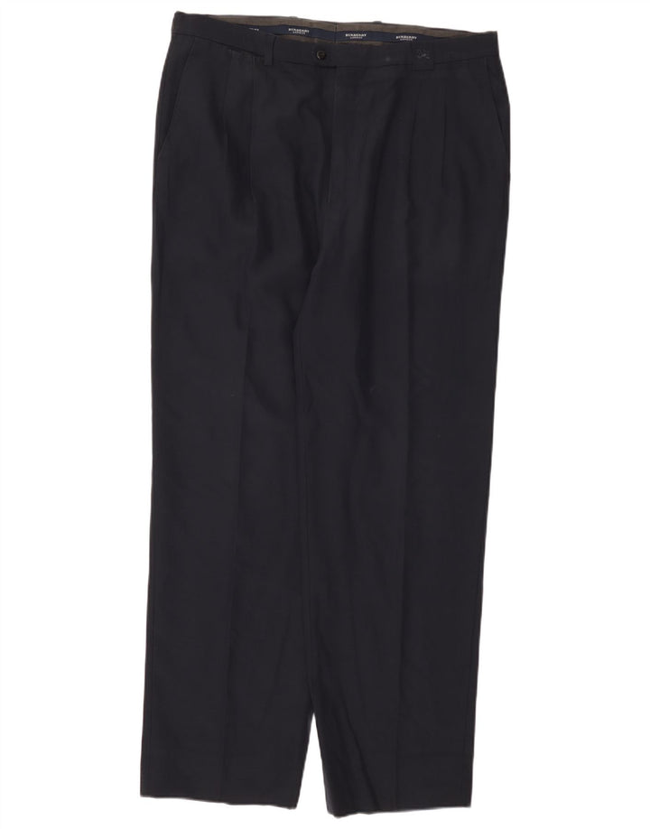 Burberry Мужские костюмные брюки IT 48 Medium W36 L31 Темно-синие шерстяные
