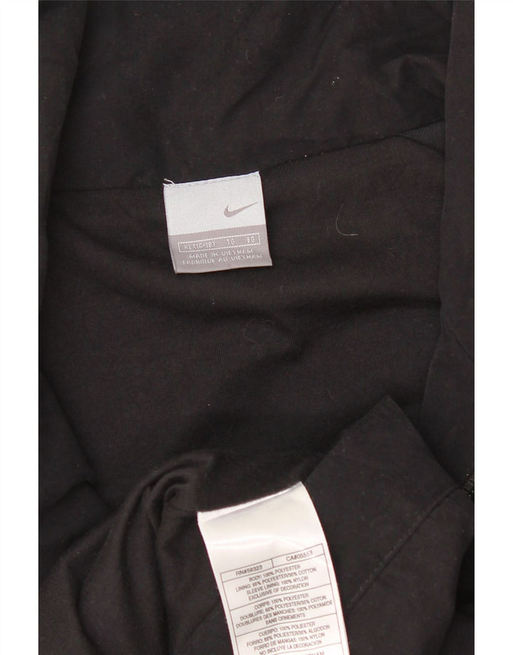 Женская спортивная куртка Nike US 16/18 XL, черный полиэстер с цветными блоками