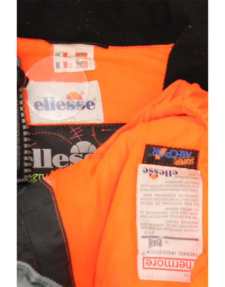 Мужская лыжная куртка Ellesse свободного кроя IT 50, большая черная с цветными блоками