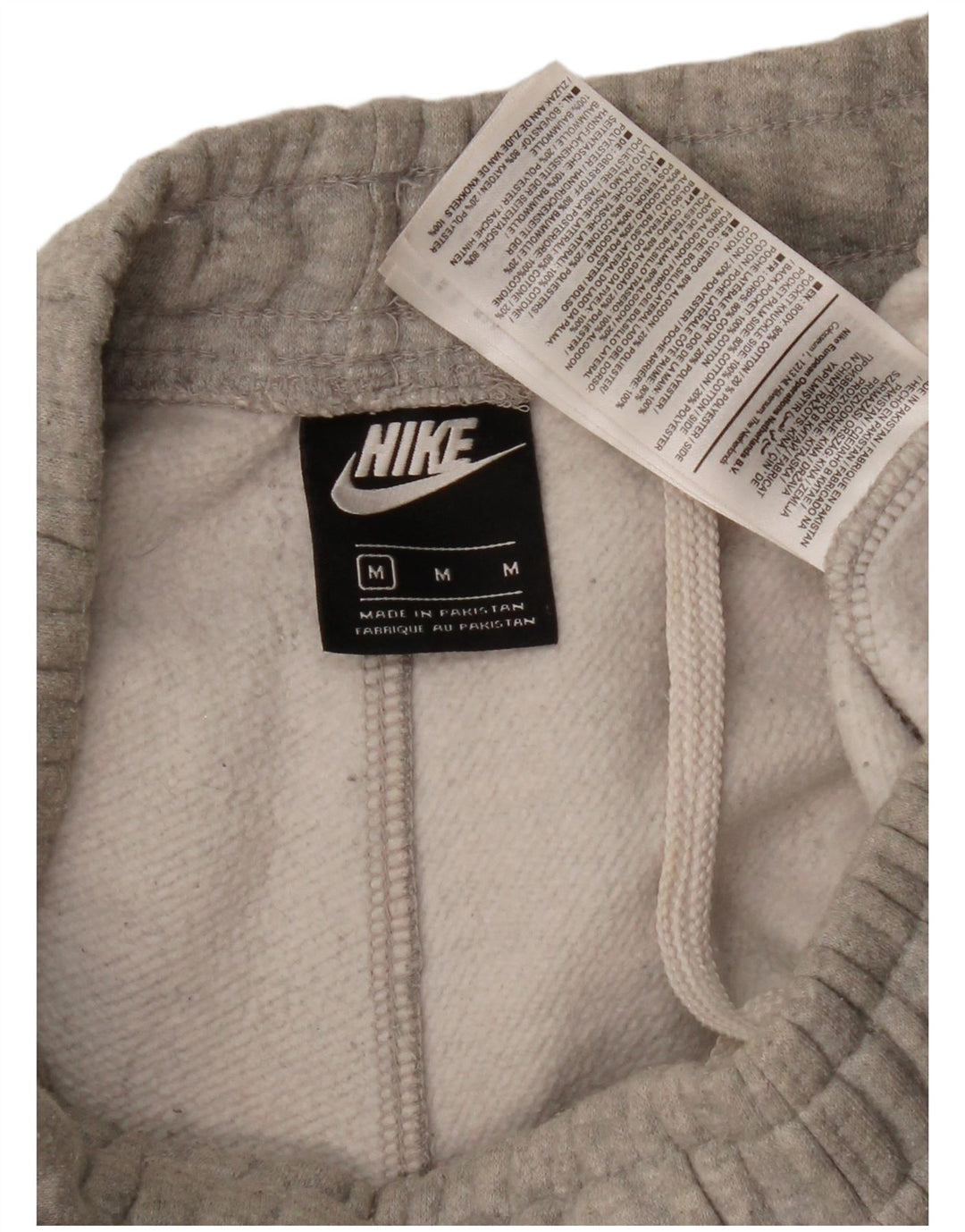 Женские спортивные брюки с графическим принтом Nike UK 12, хлопок среднего серого цвета