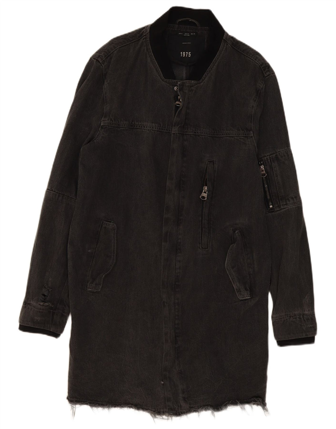 Мужское джинсовое пальто Zara UK 42 XL, серый хлопок