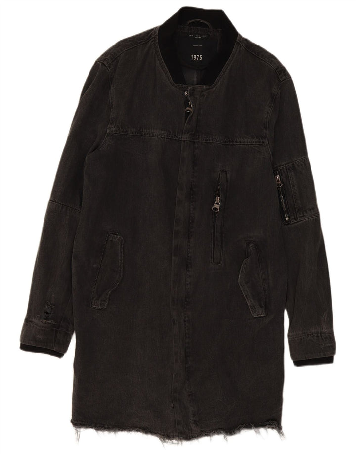 Мужское джинсовое пальто Zara UK 42 XL, серый хлопок