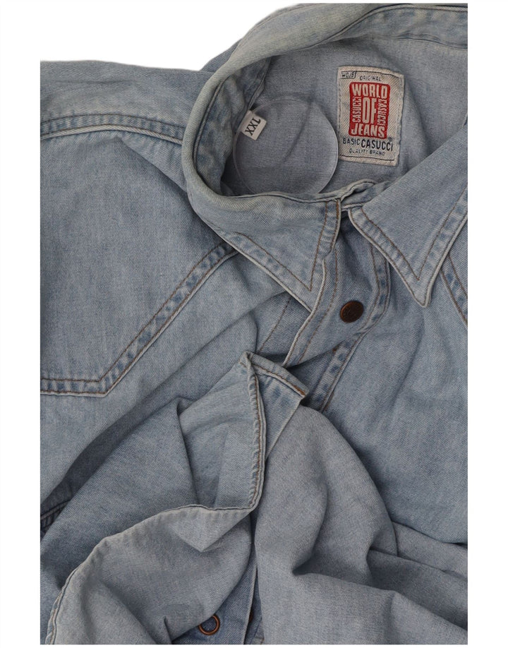 CASUCCI Мужская джинсовая рубашка 2XL синяя