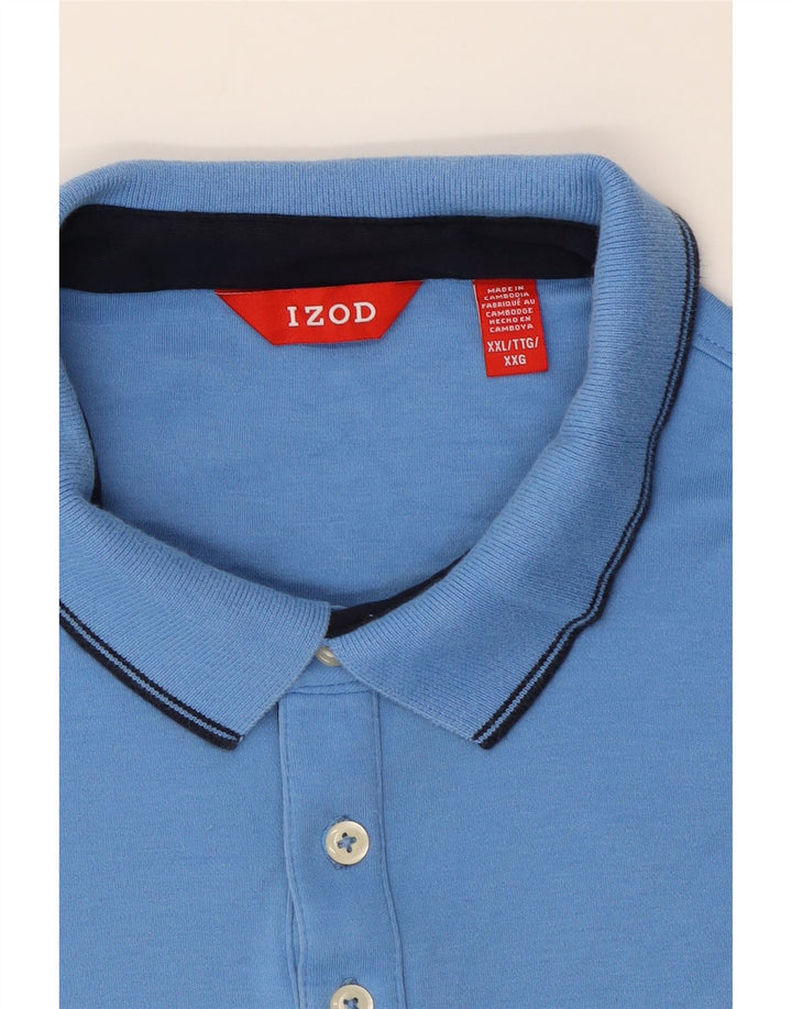 IZOD Mens Polo Shirt 2XL Blue Cotton Vintage Izod and Second-Hand Izod from Messina Hembry 