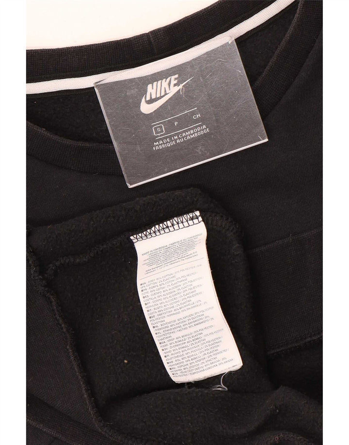 Мужской свитшот с графическим рисунком Nike, маленький черный хлопковый джемпер с цветными блоками