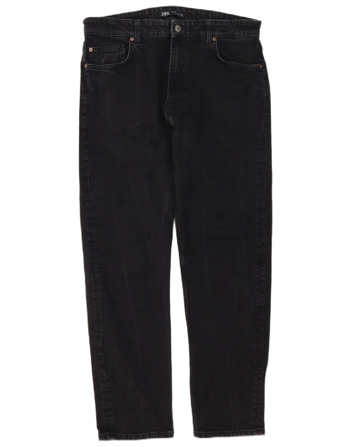 Мужские прямые джинсы Zara EU 44 XL W34 L30 черные