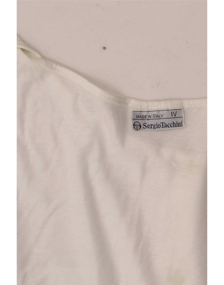 Женская блузка без рукавов Sergio Tacchini UK 14, большая белая