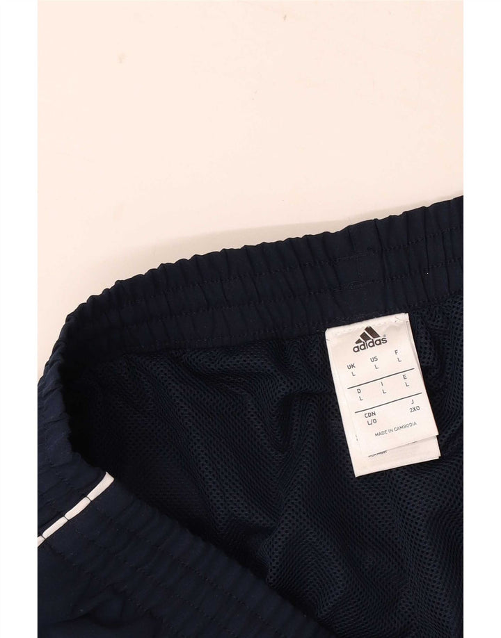 Adidas Мужские спортивные брюки с графическим рисунком Брюки для бега Большой темно-синий полиэстер