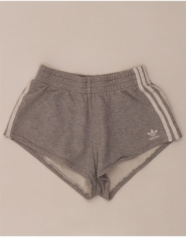 Женские спортивные шорты Adidas UK 8, маленькие серые, хлопок