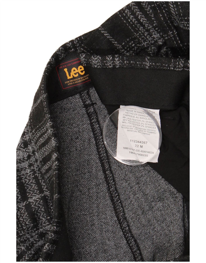 Женские прямые брюки чинос LEE США 22 3XL W42 L30, черный полиэстер в клетку