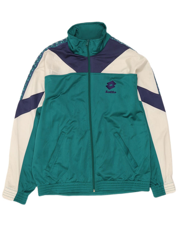 Мужской спортивный костюм LOTTO, верхняя куртка, Великобритания, 40/42, большой бирюзовый, цветной блок