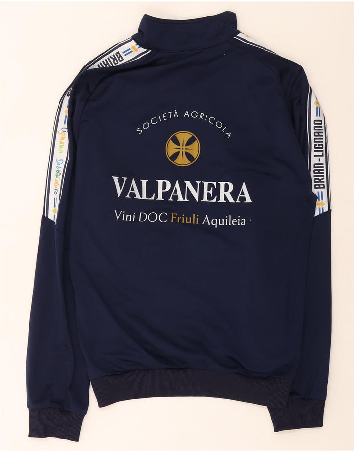 ERREA Womens Graphic Tracksuit Top Jacket UK 16 Large Navy Blue Polyester