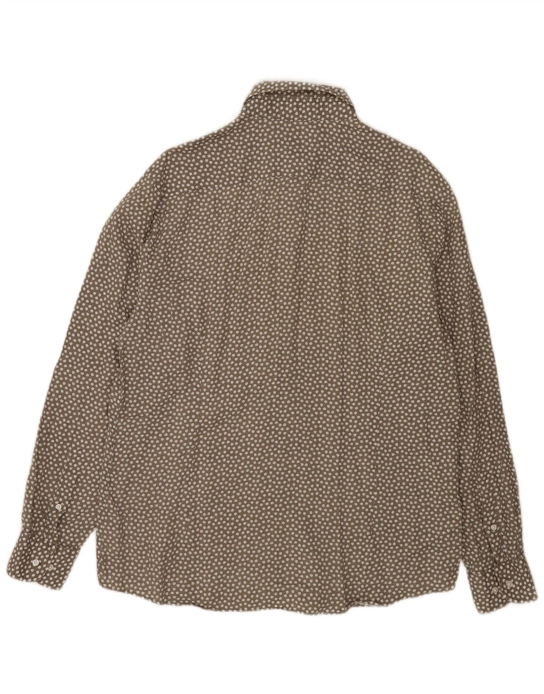 Мужская рубашка Massimo Dutti XL серого цвета с цветочным принтом