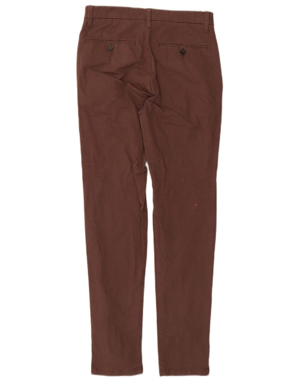 Мужские брюки-чиносы Marks & Spencer W28 L31 коричневые, хлопковые