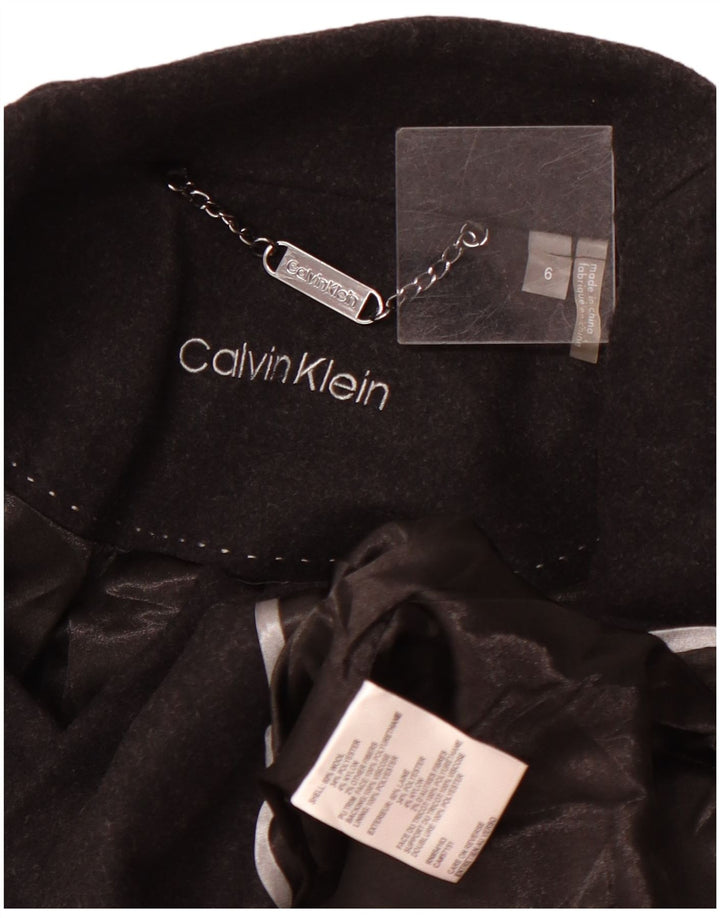 Женское пальто Calvin Klein US 6, среднее, черное, шерстяное