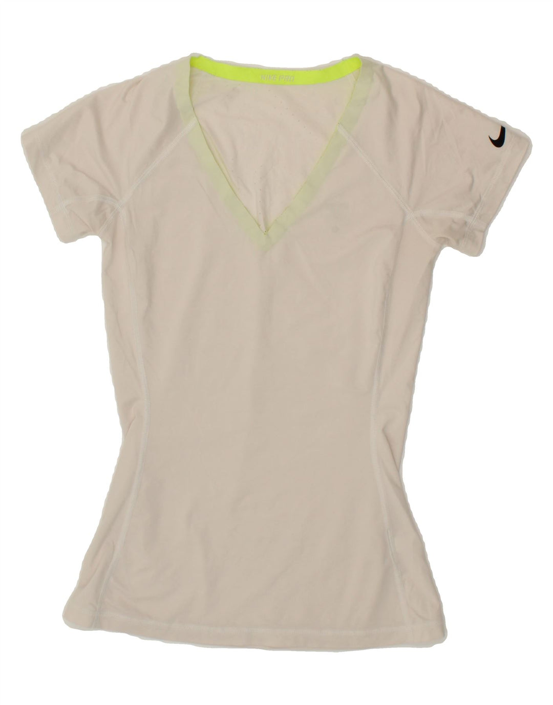 NIKE Womens T-Shirt Top UK 10 Small White Polyester Vintage Nike and Second-Hand Nike from Messina Hembry 