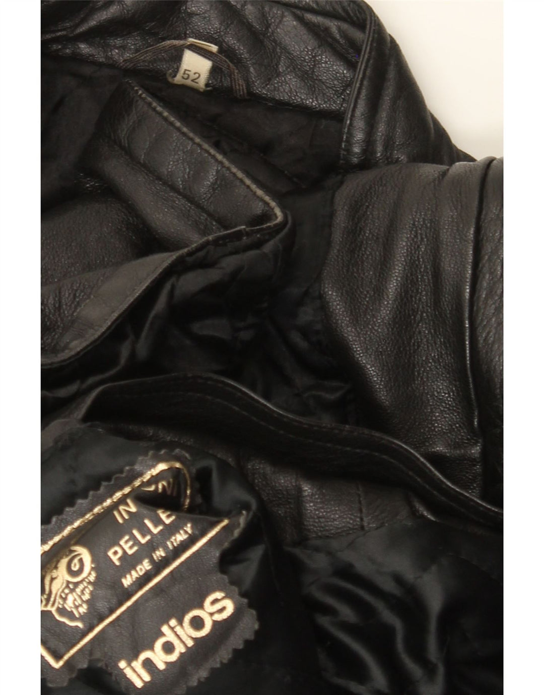 Мужская кожаная куртка Indios IT 52 XL черная кожа
