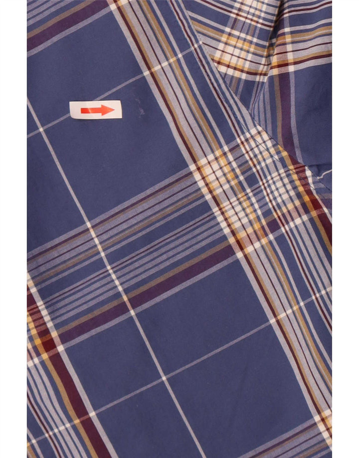 Мужская рубашка стандартного кроя Tommy Hilfiger, большая синяя клетка в клетку, хлопковая