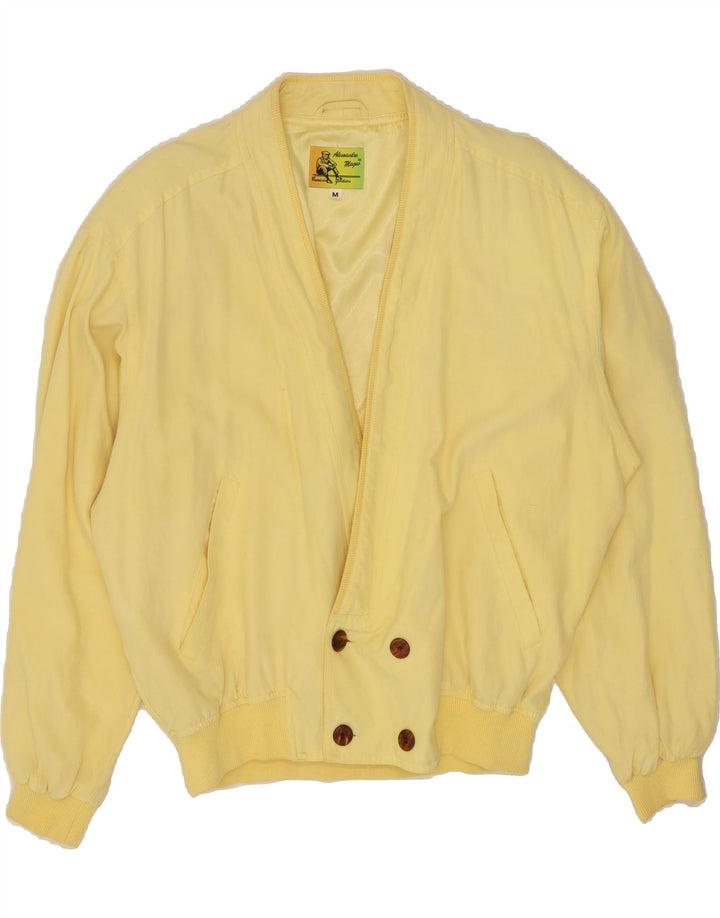 ALESSANDRO MAGNO Mens Bomber Jacket UK 38 Medium Yellow Vintage Alessandro Magno and Second-Hand Alessandro Magno from Messina Hembry 