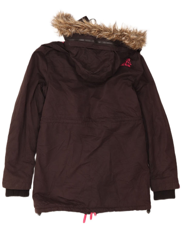 Женская парка-ветровка с капюшоном Superdry UK 14, средний черный