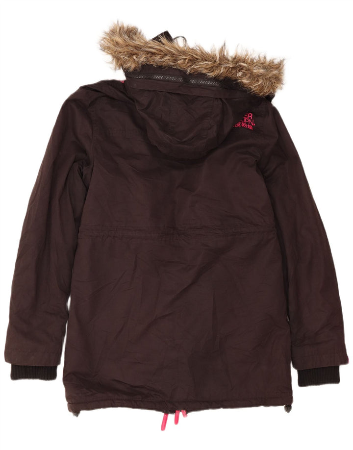 Женская парка-ветровка с капюшоном Superdry UK 14, средний черный