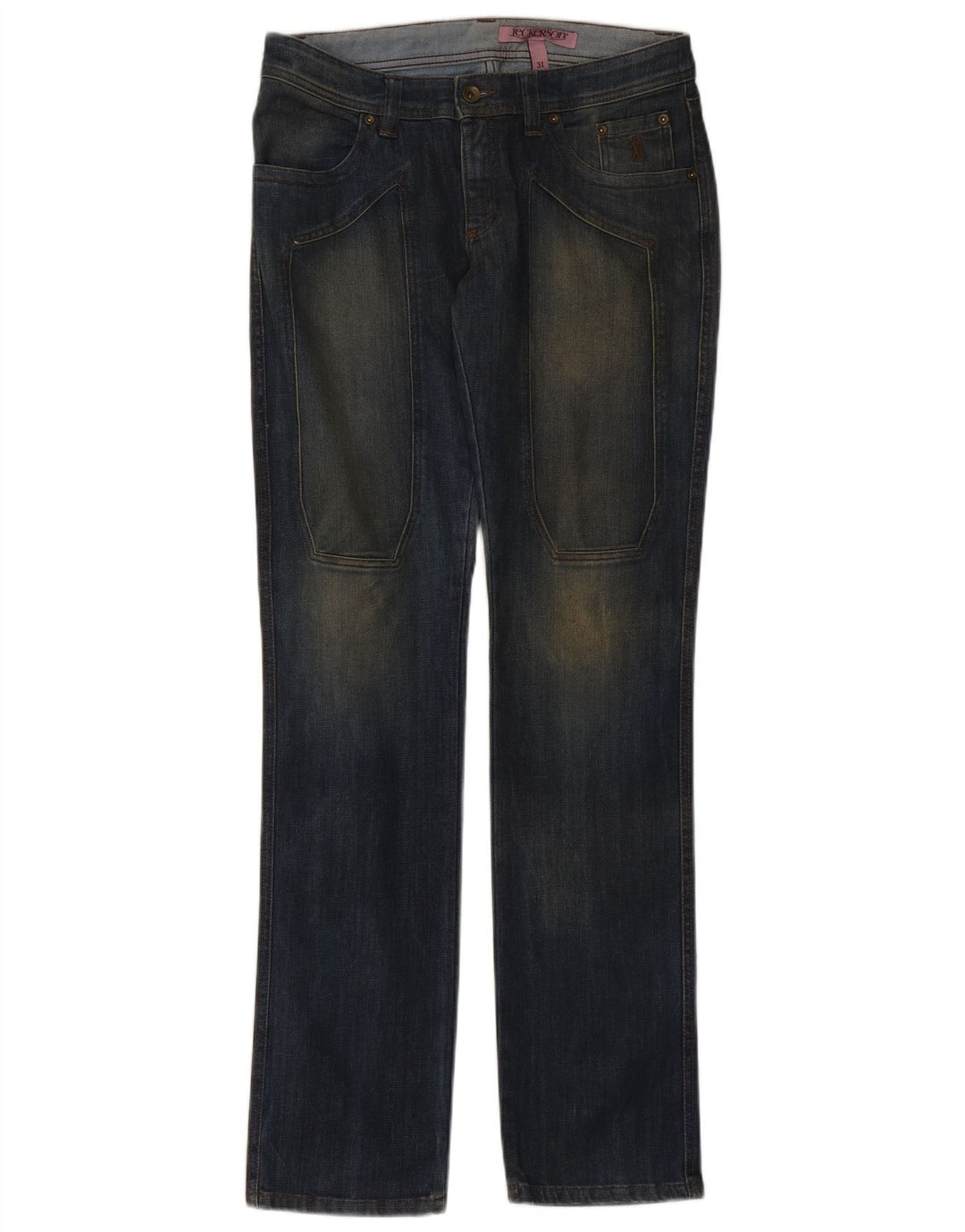 JECKERSON Womens Straight Jeans W31 L34 Blue Cotton