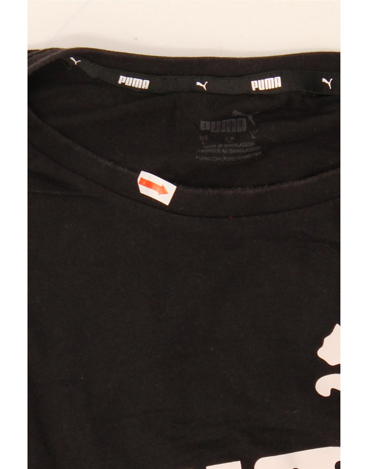 Мужская футболка с рисунком PUMA, большая черная
