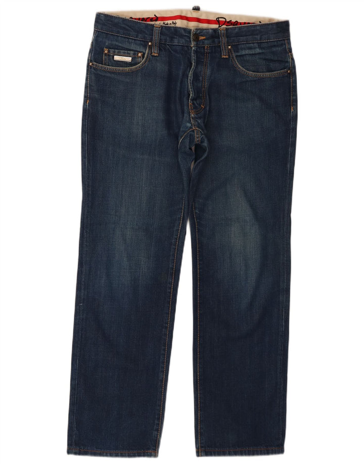Мужские прямые джинсы Dsquared2 IT 48 Medium W34 L29 Синий хлопок