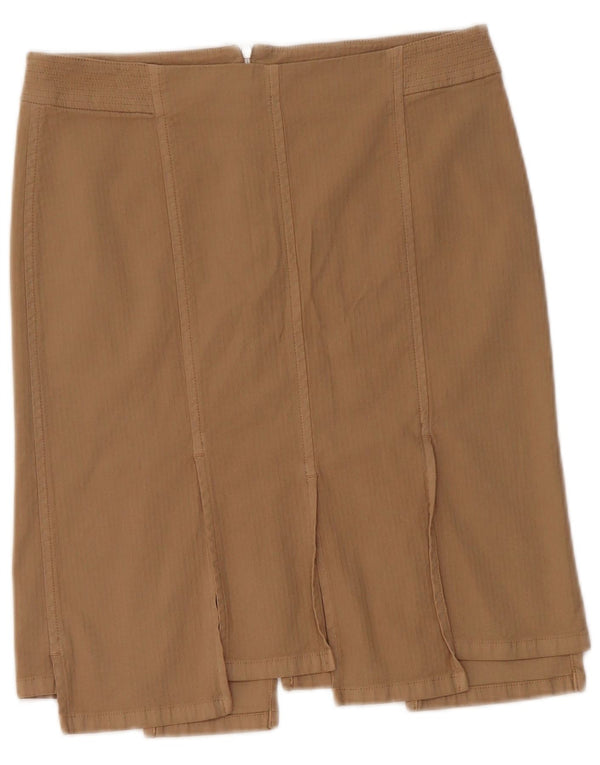 TRUSSARDI Женская прямая юбка IT 42 Medium W28 Бежевый хлопок