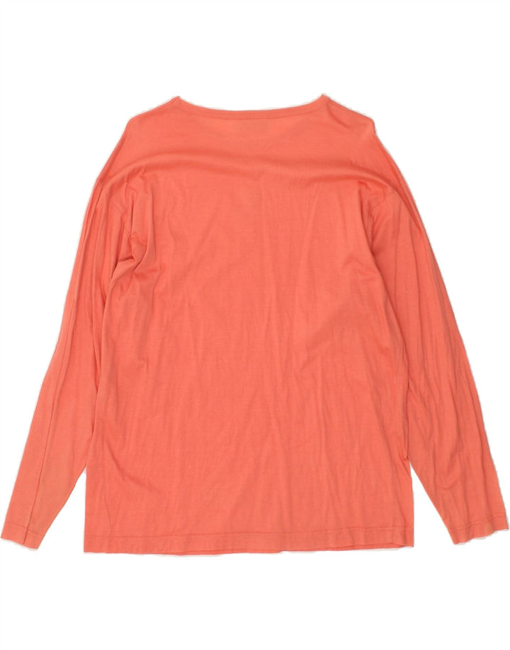 VINTAGE Womens Graphic Top Long Sleeve IT 46 Large Orange Cotton Vintage Vintage and Second-Hand Vintage from Messina Hembry 