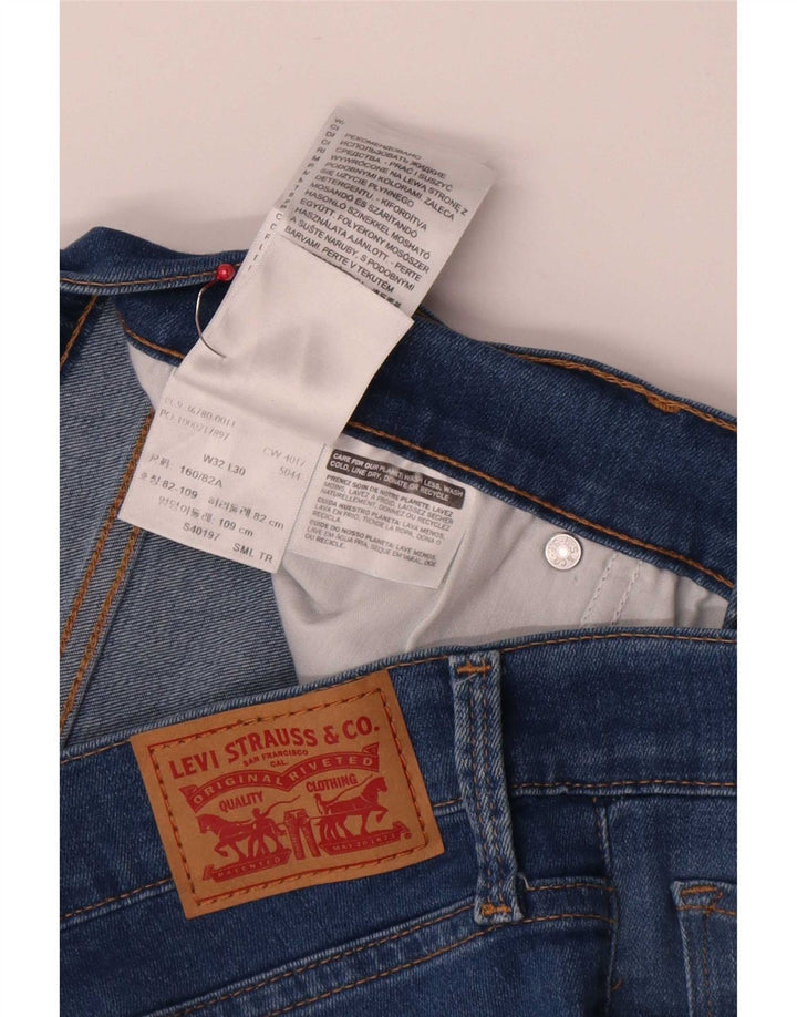 Женские узкие джинсы Levi's W32 L30 синие, хлопок