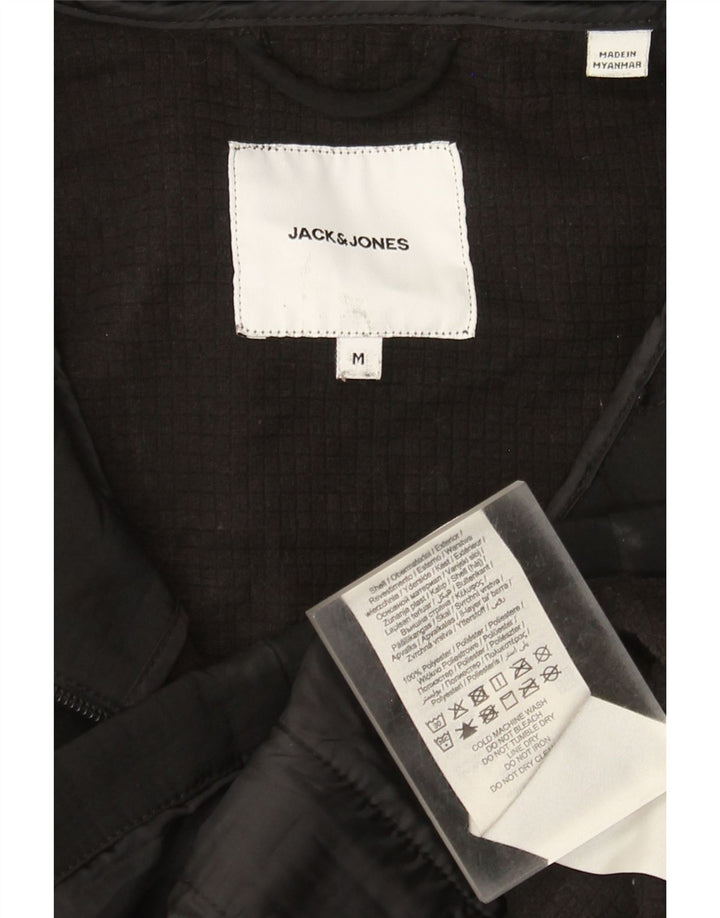 Мужская ветровка с капюшоном Jack & Jones UK 38, средний черный полиэстер