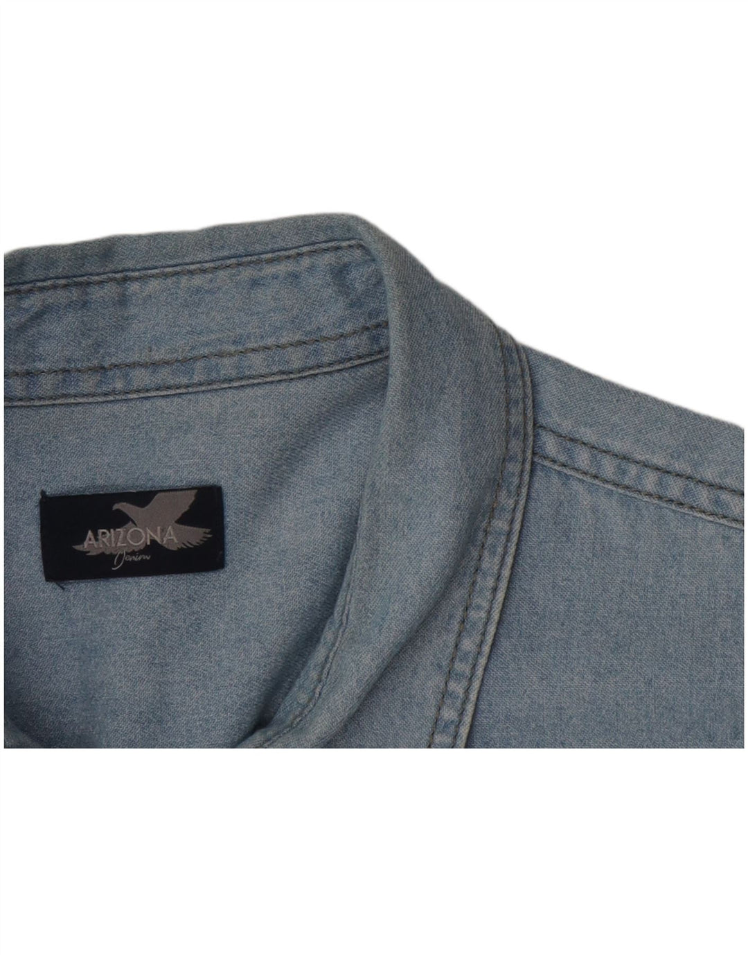 Мужская джинсовая рубашка с коротким рукавом ARIZONA, большая синяя