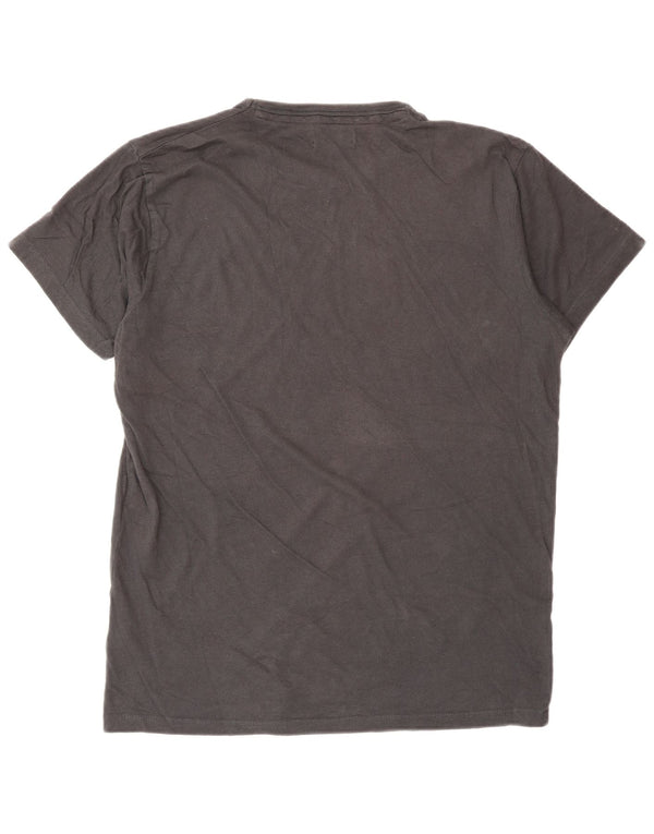 Мужская футболка с рисунком Jack & Jones, хлопковый топ среднего серого цвета