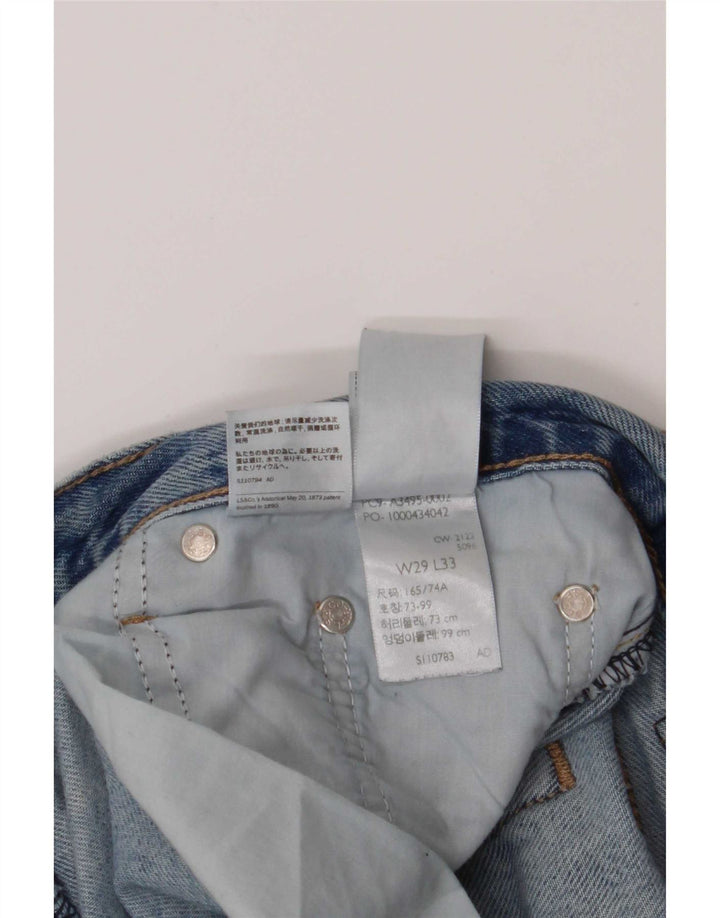 Женские потертые джинсы Levi's Bootcut W29 L33, синий хлопок