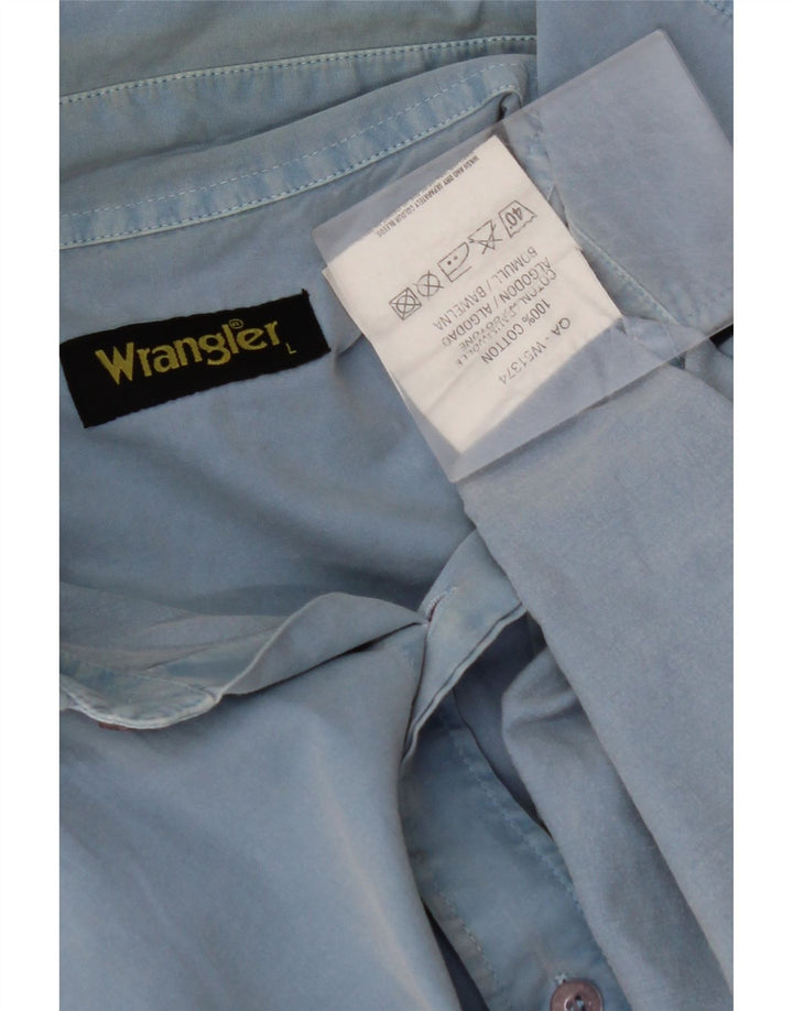 Мужская рубашка WRANGLER, большая синяя, хлопок