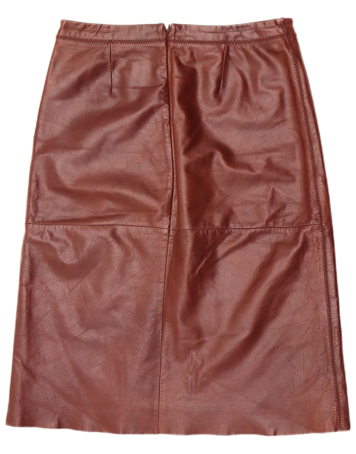 Женская кожаная юбка Gap US 10, большая W30, коричневая кожа