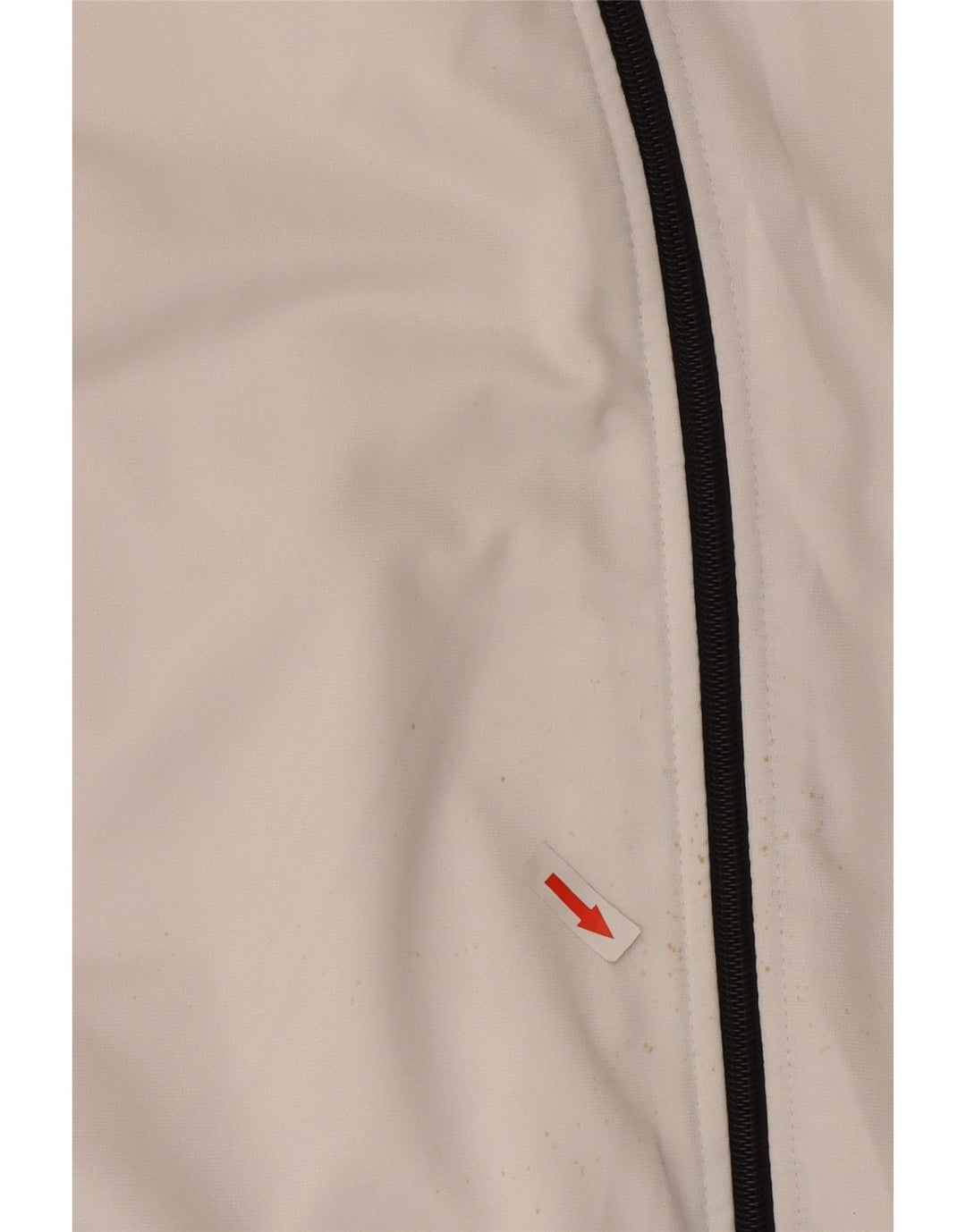 Женская спортивная куртка с графическим рисунком Asics UK 18 XL, белая с цветными блоками