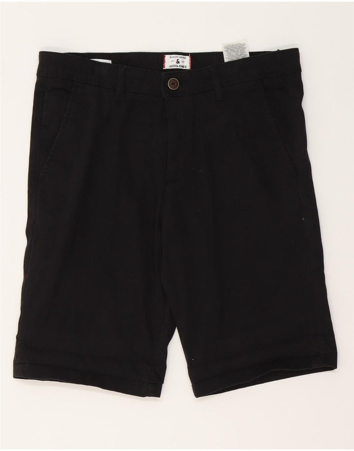 Мужские шорты чинос Jack & Jones, маленькие, черные, хлопковые, W29
