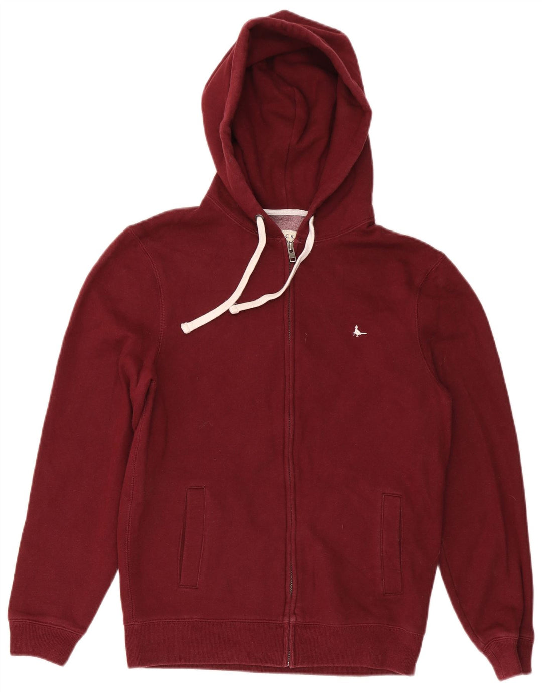 JACK WILLS Мужской свитер с капюшоном на молнии, темно-бордовый, хлопок