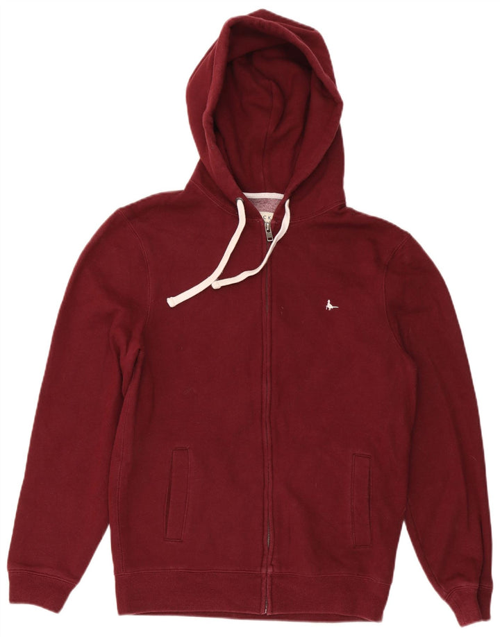 JACK WILLS Мужской свитер с капюшоном на молнии, темно-бордовый, хлопок
