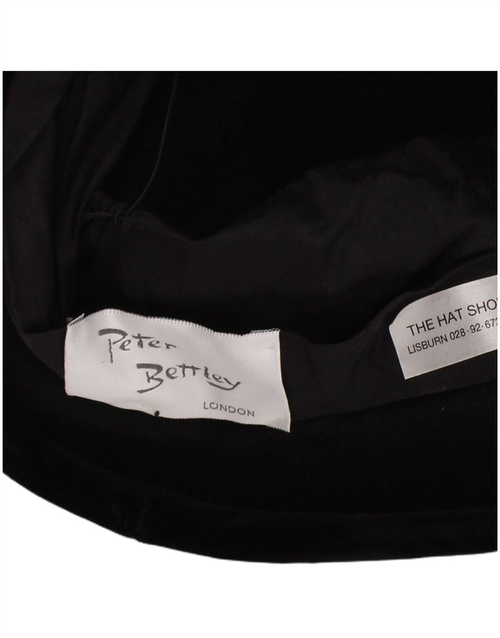 PETER BETTLEY Womens Cloche Hat One Size Black Retro