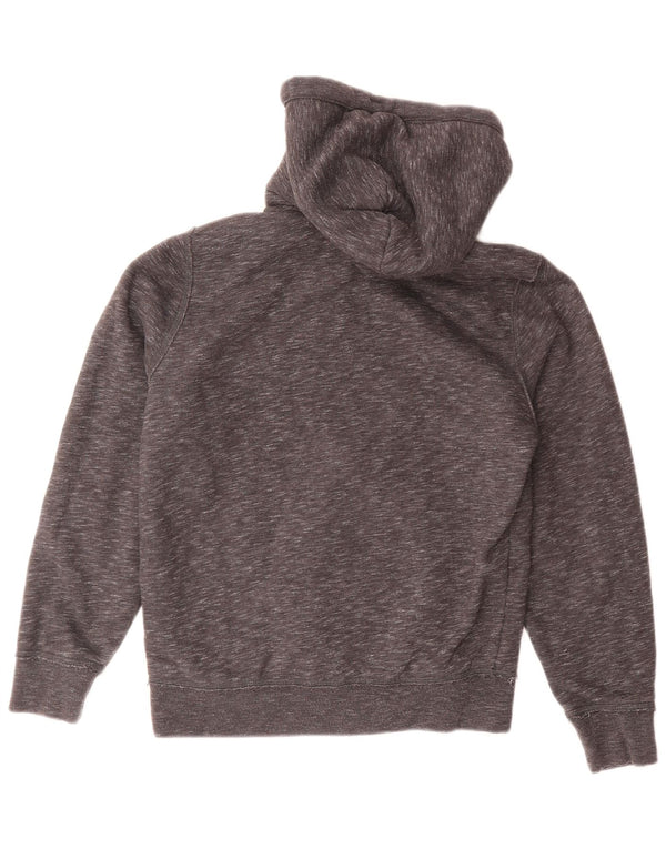 Hollister Мужской свитер с капюшоном и молнией с графическим рисунком XS, серый хлопок с крапинками