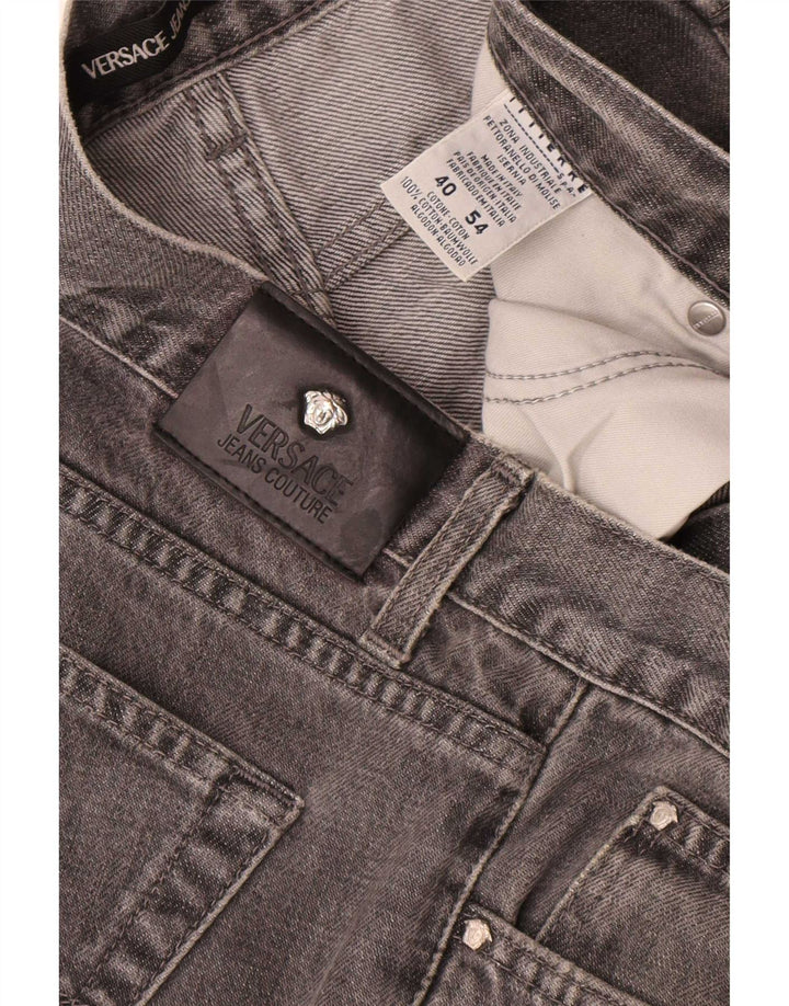 Versace Мужские прямые джинсы W40 L31 Серый хлопок
