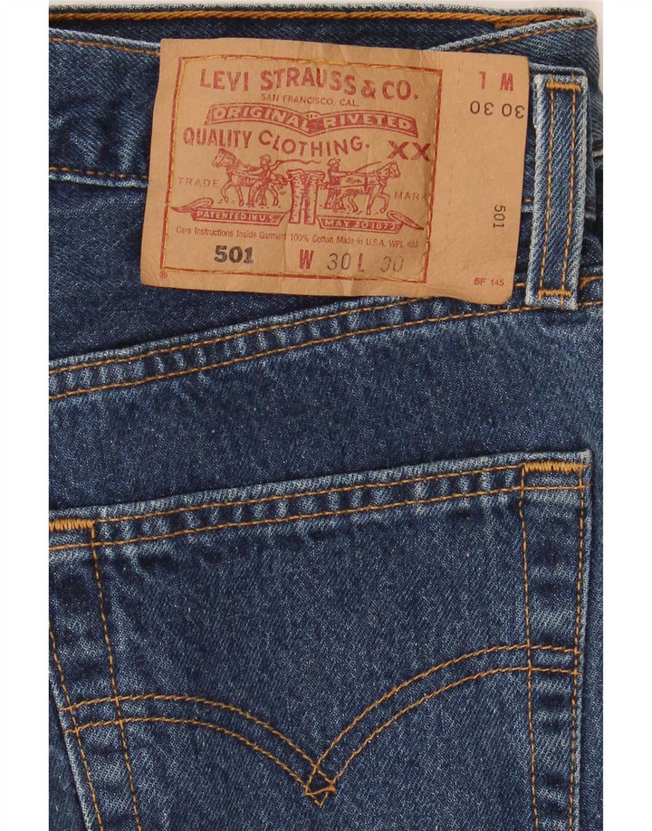 Мужские прямые джинсы Levi's 501 W30 L30 темно-синие