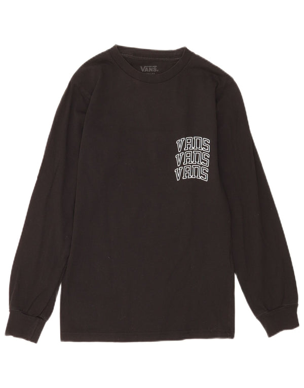 Мужской топ с рисунком классического кроя Vans XS, черный хлопок, длинный рукав