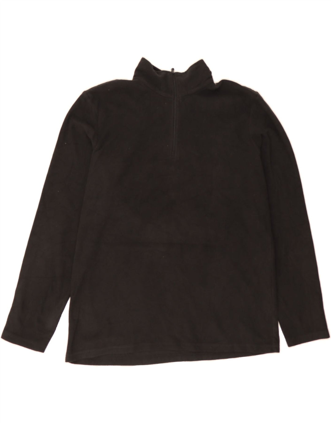 MOUNTAIN WAREHOUSE Mens Zip Neck Fleece Jumper XL Black Polyester Vintage Mountain Warehouse and Second-Hand Mountain Warehouse from Messina Hembry 